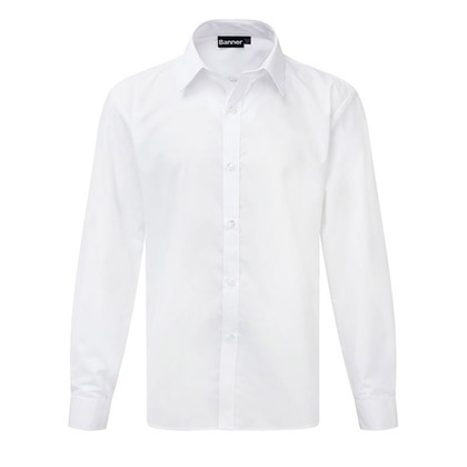 White Long Sleeved Shirt (Child) - Pack of 2